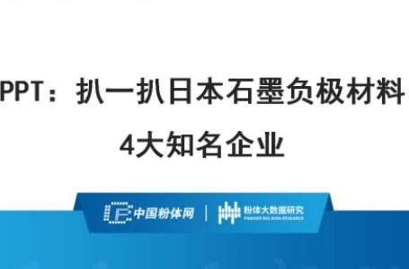 扒一扒日本石墨負極材料4大知名企業